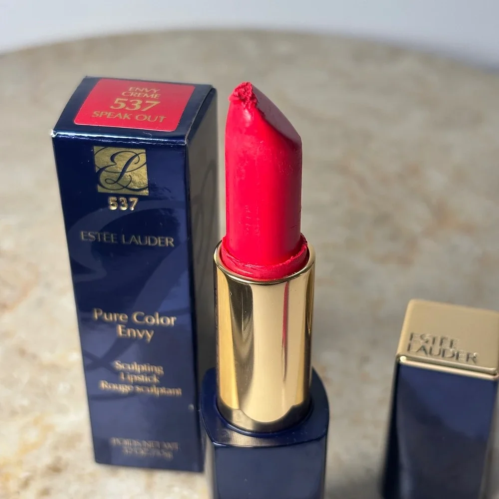 Damage Estee Lauder‎ Pure Color Envy Sculpting Lipstick 537 Speak Out Red 0.12oz